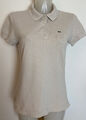 Lacoste Damen Polo Shirt Kurzarm Beige Gr. 42 