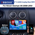 9" Autoradio GPS Navi Wifi SWC 64GB Android 13 Für Nissan Qashqai J10 2008-2013