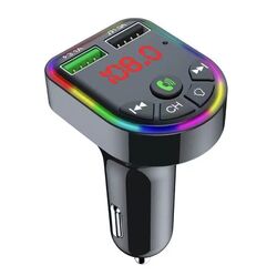 Car FM Transmitter, Car Bluetooth 5.0 Wireless MP3 Player 2 USB Fast Charger Kit