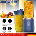 Smoothie Mixer USB Tragbarer Elektrisch Maker 400+400ML Mini Standmixer Blender