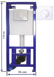 Vorwandelement WC Unterputzspülkasten Wand Montageelement mit Drückerplatte,