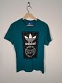 Adidas Herren T-Shirt The Brand With The 3 Stripes Größe M Grün Slim Fit 