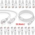 10x 0.25m CAT 6 Netzwerkkabel Set Patchkabel RJ45 PC LAN Kabel Ethernet DSL Rund