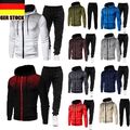 DE Herren Jogginganzug Trainingsanzug Sportanzug Sporthose Hoodie Tracksuit Suit