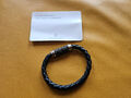 SWAROVSKI Leder Armband Herren. 20,7 cm Schwarz Original NP 139 Euro 