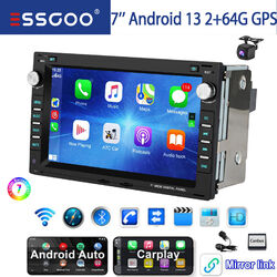 2+64G Autoradio CarPlay Android 13 Für VW Golf 4 Polo 9N Passat B5 KAM+ GPS Navi