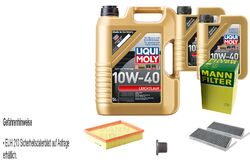 MANN Inspektionspaket 7 L LIQUI MOLY Leichtlauf 10W-40 für Renault Latitude