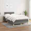 Boxspringbett mit Matratze Dunkelgrau 120x200 cm Stoff