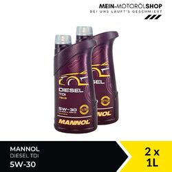 Mannol 7909 Diesel TDI 5W-30 VW Mercedes MB GM Dexos BMW LL 2x1 Liter = 2 Liter