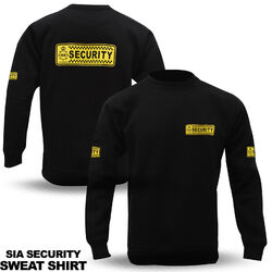 Fleece Sicherheit Schweißshirt Türsteher Türsteher Schutz Top Aufkleber bedruckt NEU