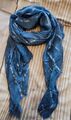 Schal Tuch Codello Blau Navy Marine Lurex Streifen Silber