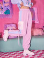 Cargo pants pastell rosa und blau, mit Taschen und stern