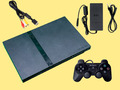 PS2 Konsole Slim Schwarz Sony Playstation 2 PAL + Alle Kabel Voll Funktionsfähig