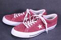 Converse One Star OX Herren Chucks Sneaker Gr. 44 Leder bordeaux weiß CH2-80