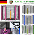 6/8 Stangen Trampolin Netz für 244 305 366 397 427cm Sicherheitsnetz Ersatzteile