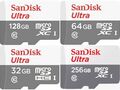 SanDisk Ultra Micro SD Speicherkarte Klasse 10 SDHC SDXC 16GB 32GB 64GB 128GB 256GB