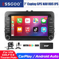 7" Android 13 CarPlay DAB+ Autoradio GPS MIK KAM Für VW GOLF 5 6 Polo Passat B6