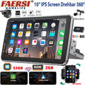 10" Android 13 DAB+ Autoradio 1 DIN GPS Navi WIFI 360° Drehbar Bildschirm Kamera