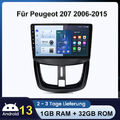 Android 13 Für Peugeot 207 CC 2006-2015 Autoradio GPS NAVI SWC WIFI DAB+ 1+32G