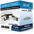 Für Dacia Dokker Express 12-21 BRINK Anhängerkupplung abnehmbar + 13polig E-Satz