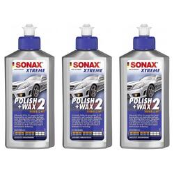 SONAX XTREME Polish+Wax 2 Hybrid NPT Lackpolitur Lackversiegelung 3 x 250ml