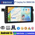 Android 13 Apple Carplay 64GB Autoradio GPS KAM WiFi Für BMW 3er E46 M3 Rover 75