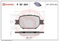 BREMBO Bremsbelagsatz, Scheibenbremse P 83 054 für TOYOTA LEXUS