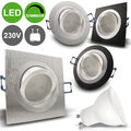 230V LED Einbaustrahler Set Decken Einbau Leuchten Spots GU10 6W Deckenspot NOBS