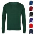  Herren Langarm V-Ausschnitt Pullover Pullover Premier 2XS - 4XL