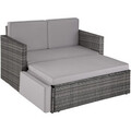 Rattan Lounge Korfu Gartenlounge Terrassenmöbel Rattan Lounge grau B-Ware