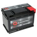 Autobatterie Eurostart SMF 77Ah 12V Starterbatterie TOP Angebot GELADEN