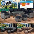 BRAST Poly Rattan Sitzgarnitur Hacienda Gartenmöbel Essgruppe Lounge Sitzgruppe