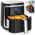 Aigostar Cube Heißluftfritteuse 7L XXL Friteuse Heissluft 1900 W, 80 - 200 °C
