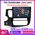 8Kern Android12 4+64G Autoradio Für Outlander SWC Carplay GPS NAVI  WIFI BT RDS 