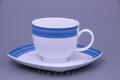 Kaffeetasse mit Untere Seltmann Weiden Lido Blauer Rand