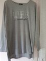 Damensweatshirt, lang,  Langer Arm, Rundausschnitt, modisch, Gr.40, Druck, grau