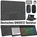 DE Bluetooth Tastatur Keyboard Maus für Samsung Galaxy Tab S9 S8 S7 S6 A7 A8 A9