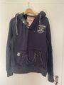 True Religion, Hoodie mit Kapuze, Gr. L, blau/ grau, 