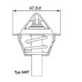 Borgwarner (Wahler) 3457.90D Thermostat Kühlmittel für Mercedes-Benz W203