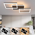 LED Deckenleuchte Wohnzimmer Deckenlampe - 48W Dimmbar Schlafzimmerlampe Schwarz
