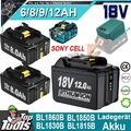 18V/6Ah Für Makita Akku 8Ah 9Ah 12Ah BL1860B BL1850B BL1830B LED Doppelladegerät