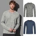 Herren Strickpullover Herrenpullover Rundhals Strick Pullover Meliert Gr.S - XXL