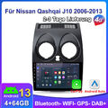 Carplay Android13 Für Nissan Qashqai J10 2006-2013 Autoradio GPS NAVI DAB+ 4+64G