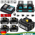 4x 6,0Ah Akku für Makita Akku 18V BL1860B BL1850B BL1840B BL1830B BL1860 8000mAh