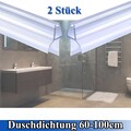 Duschdichtung Gerade PVC Ersatzdichtung Wasserabweiser Duschprofil 4-8mm Glass