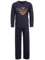 Henry Terre Herren Pyjama Set 2 tlg. Nightwear Langarm Schlafanzug Baumwolle