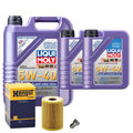 Motoröl 5W40 LIQUI MOLY Leichtlauf High Tech 7L+HENGST Ölfilter+Ölablassschraube