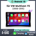 Android13 Autoradio GPS Nav WIFI DAB+ 4+64G Carplay Für VW Multivan T5 2008-2015