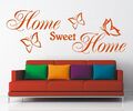 Wandtattoo Home sweet Home Zuhause Flur Familie SprücheWandsticker Wandaufkleber