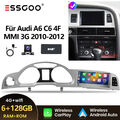 Für Audi A6 C6 4F MMI 3G 2010-2012 Android 13 Autoradio Carplay GPS DAB+ 6+128GB